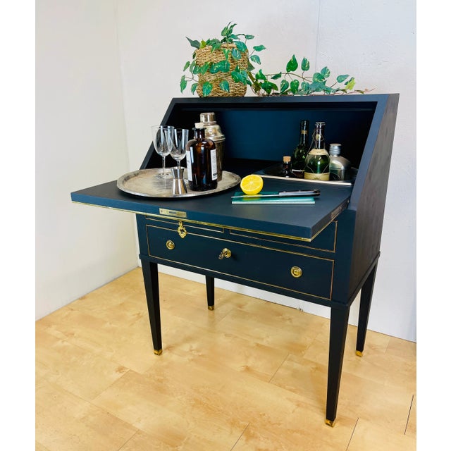 Bar Cabinet - Re-Design From a 1950s Secretary Writing Table For Sale - Image 4 of 9