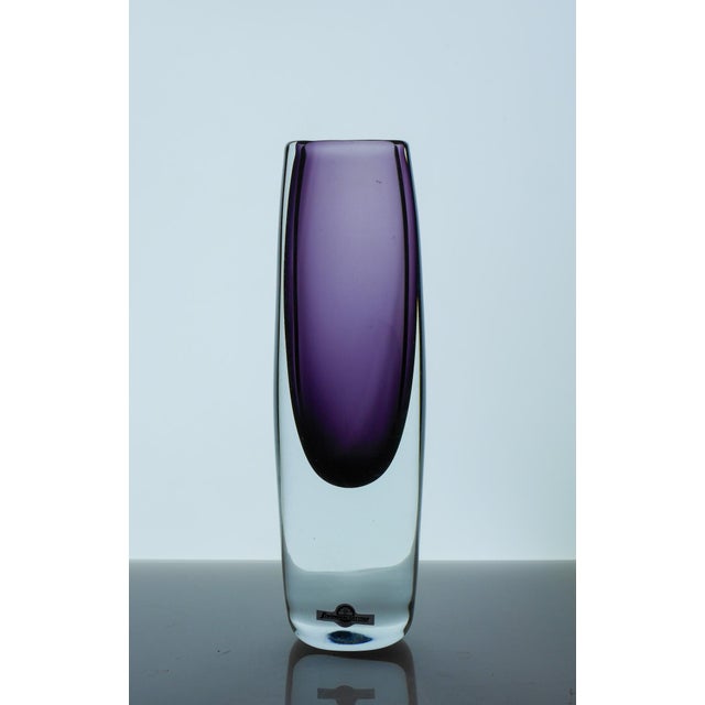 Mid-Century Modern Vintage Sommerso Glass Vases in Purple by Gunnar Nylund, Set of 3 For Sale - Image 3 of 17