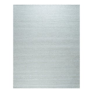 5x8 Fiona Rustic Ivory Open Solid Minimalist Flatweave Wool Carpet Rug For Sale