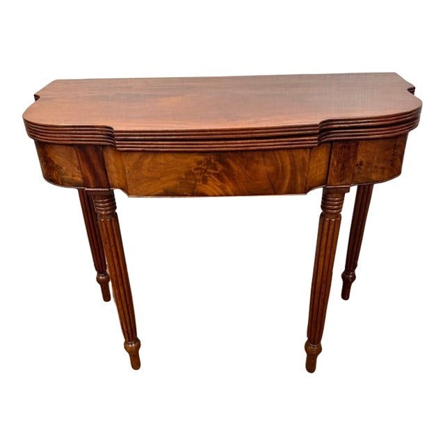 Antique American Early 19th Century Mahogany Sheraton Card or Game Table For Sale