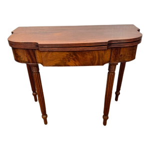 Antique American Early 19th Century Mahogany Sheraton Card or Game Table