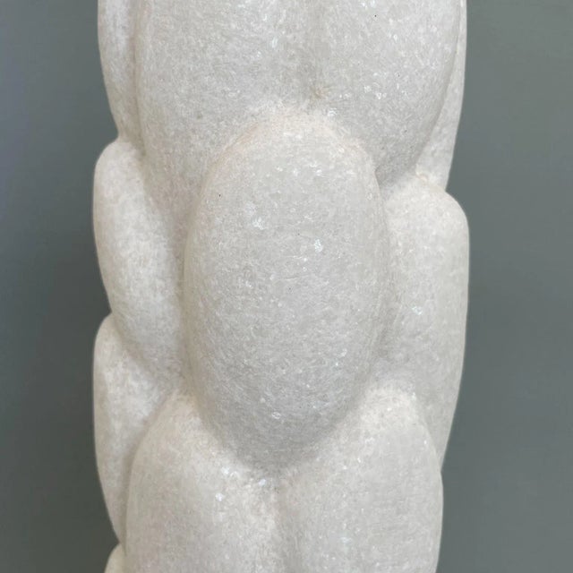 White Hand Carved Marble Sculpture by Tom Von Kaenel For Sale - Image 8 of 10