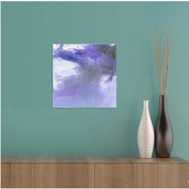 "Drift" by Trixie Pitts Small Abstract Expressionist Oil Painting For Sale - Image 10 of 11