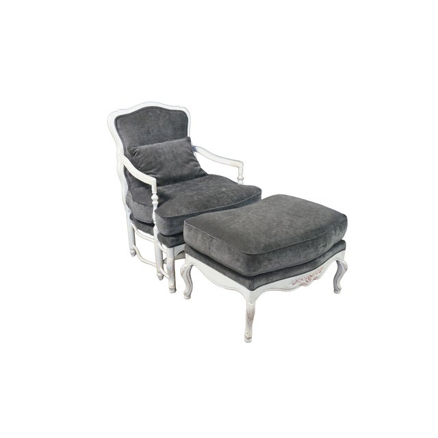 Exceptional vintage seating set by Highland House of Hickory, North Carolina, features a pair of open-arm lounge chairs...