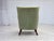 Scandinavian Armchair in Green Furniture Velour and Oak Wood Legs, 1960s For Sale - Image 9 of 18
