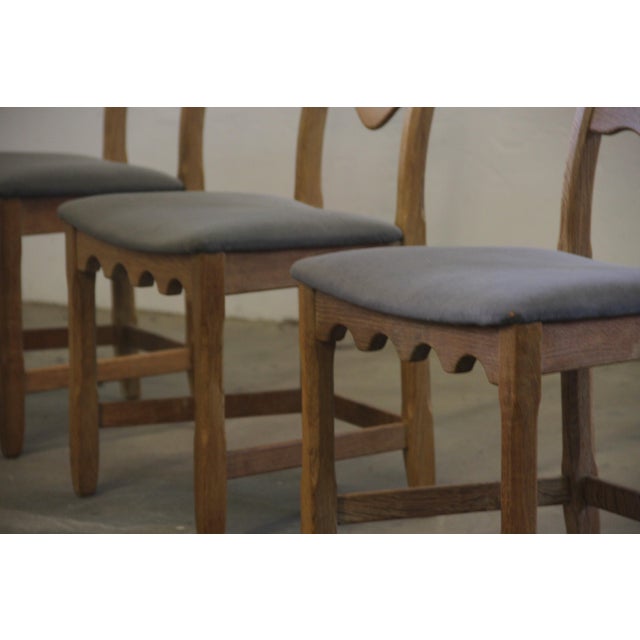 Ladderback Oak Chairs by Henning Kjærnulf, 1960s, Set of 4 For Sale - Image 12 of 14