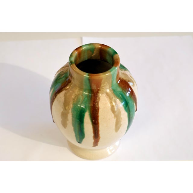 Vintage Awaji Pottery Japanese Serendipitous Drip Vase For Sale In New York - Image 6 of 8
