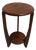 Art Deco Round Oak Side Table, 1890s For Sale