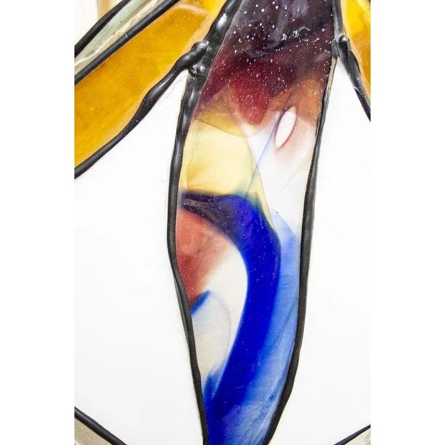 Glass Colored Lead and Silicone Ceiling Light, Italy, 1970s For Sale - Image 7 of 10