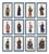 19th Century Chinese Qing Export School Album of Court Figure Paintings on Pith, Canton For Sale