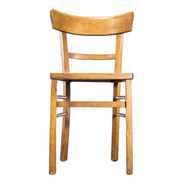 Vintage Oak and Bentwood Café Chair, 1950s For Sale