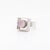Vintage Neils Erik From Sterling Silver & Rose Quartz Bullet Cabochon Ring For Sale - Image 4 of 12