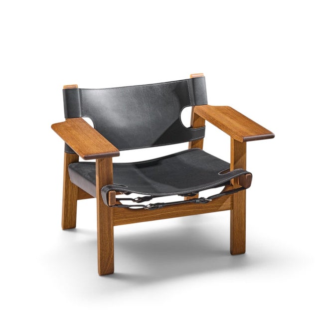 Børge Mogensen for Fredericia Mid Century Oak and Leather Spanish Chairs - Pair For Sale - Image 12 of 13