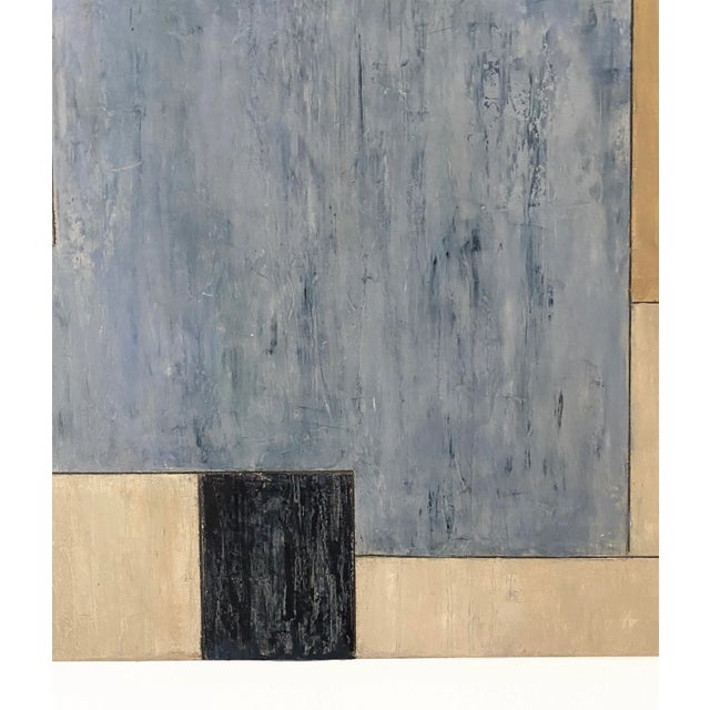 Mid-Century Modern Contemporary Abstract Geometric Oil Painting by Stephen Cimini For Sale - Image 3 of 10