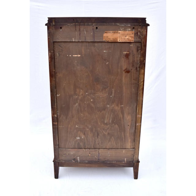 William and Mary Style Mahogany Chest of Drawers With Brass Pulls, Usa For Sale - Image 11 of 12