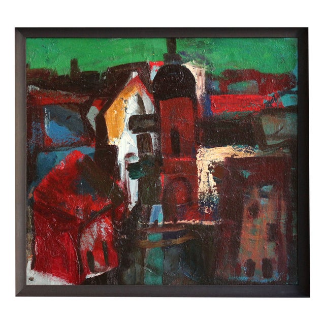 Aleksandr Rodin, By the River, Oil on Cardboard, 1970s For Sale