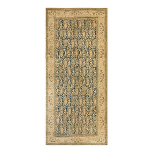 Wonderful Tan-Taupe Background Color With Lovely Paisely Pattern Antique Persian Moud Gallery Rug