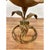 Gold Vintage Walker Foundry Hollywood Regency Style Aluminum Gold Decorated Dogwood Table With Glass For Sale - Image 8 of 10