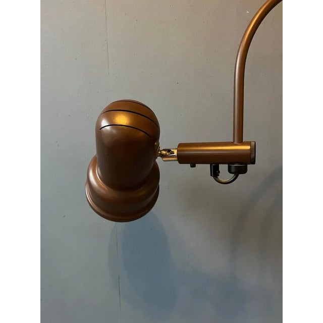 Brown Mid-Century Brown Double Arc Cone Floor Lamp from Gepo For Sale - Image 8 of 11
