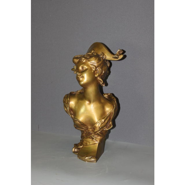 Luigi Balliani, Sculpture The Girl with the Bicorne Hat, 1900, Bronze For Sale - Image 12 of 14