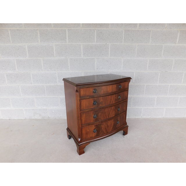 Vintage Mahogany Georgian III Style Bow Front Chest 28.5w For Sale In Philadelphia - Image 6 of 14