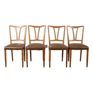 Leather Chairs, Set of 4 For Sale