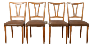 Leather Chairs, Set of 4