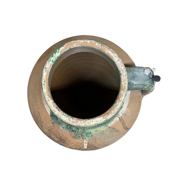 1940s Vintage Turkish Terracotta Oil Jar For Sale - Image 5 of 6