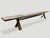 2010s Andrianna Shamaris Mid Century Couture Long Teak Wood Bench For Sale - Image 5 of 18