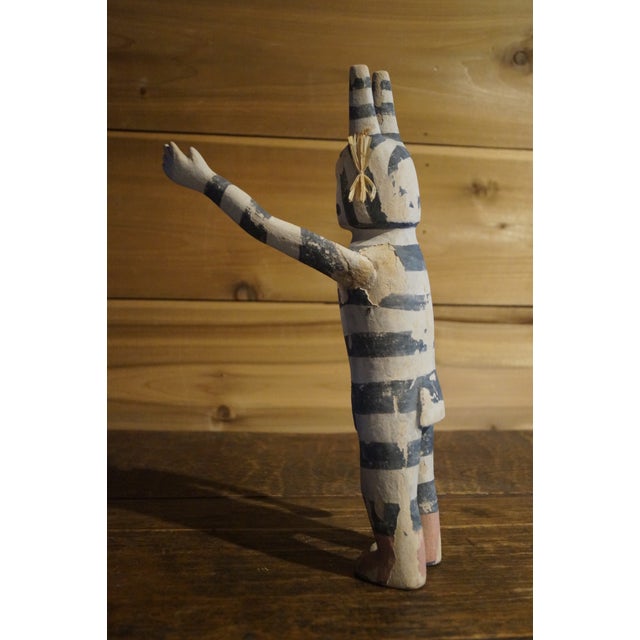 White 1940s Hopi Clown Katsina Carving For Sale - Image 8 of 16