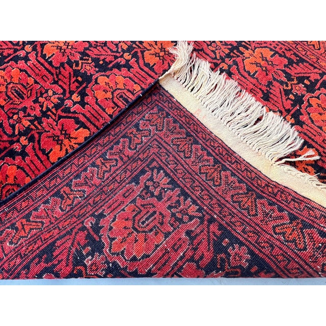 Vintage Afghan Mir Saraband Boteh Miri All-Over Hall Runner - 3'9" X 17'1" For Sale - Image 11 of 11