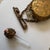 Early 20th Century Vintage Art Deco Gilt Perfume Bottle Chatelaine Brooch With Original Glass Dauber Vanity Accessory For Sale - Image 5 of 10