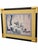 Chinoiserie Late 20th Century Chinoiserie Floral and Willow Artwork in Black and Gold-Tone Frame For Sale - Image 3 of 9