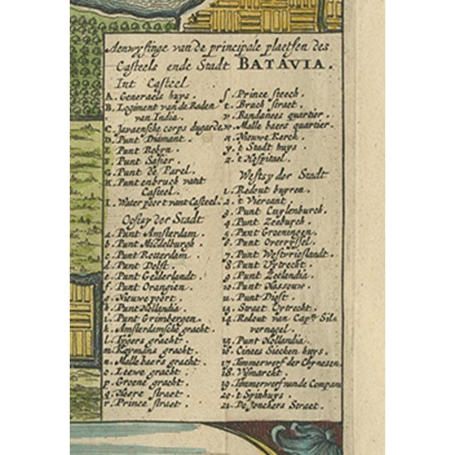 17th Century Antique Map of Batavia Jakarta by Montanus, 1679 For Sale - Image 5 of 11