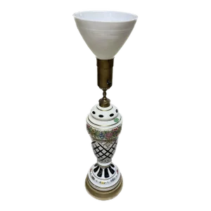 1940s Hollywood Regency Lamp Hand Painted