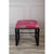 Port 68 Scalamandre Maison by Port 68 Medallion Black with Leaping Cheetah Bubblegum Single Bench For Sale - Image 4 of 9