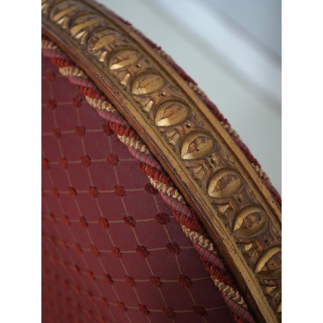 Pair Gold Giltwood Ornate Carved Frame Bergere Chairs For Sale - Image 14 of 18