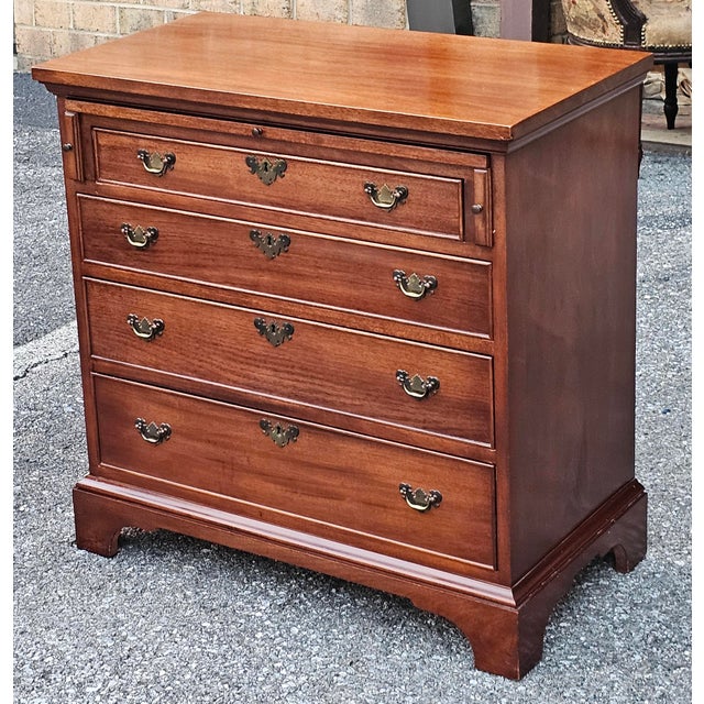 Mid Century Craftique Mahogany Secretery Chest of Drawers With Locks and Keys For Sale In Washington DC - Image 6 of 16
