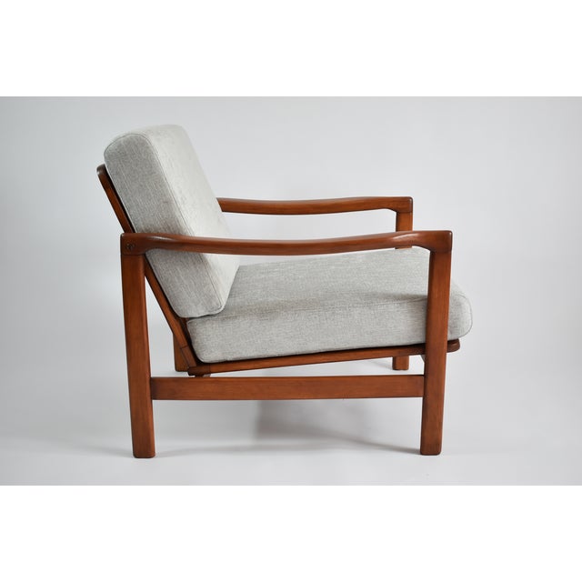 Gray Scandinavian Grey Teak Armchair, 1960s For Sale - Image 8 of 12