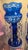 Glass Cobalt Flashed Crystal Lusters- a Pair For Sale - Image 7 of 8