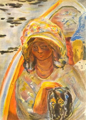 1939 After Pierre Bonnard Jeune Fille Dans Une Barque Lithograph