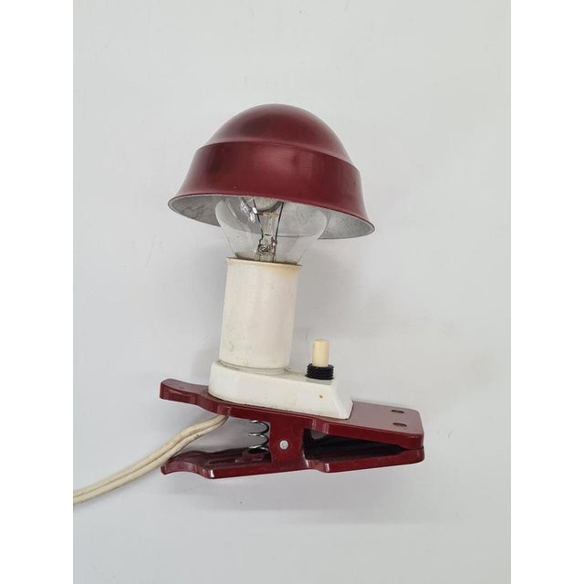 Small Mid-Century Modern Space Age Mushroom Clip-On Lamp, 1970s For Sale - Image 6 of 10
