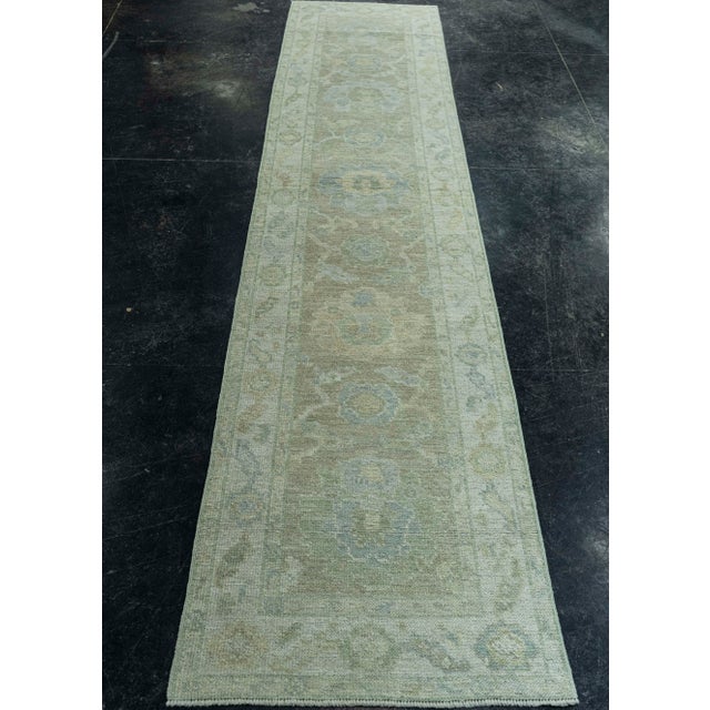 Early 21st Century Turkish Oushak Rug 2'2" x 10'1" #19293 For Sale - Image 5 of 8