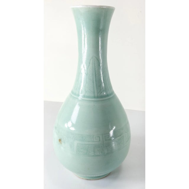 19th Century 19th Century or Earlier Chinese Pale Celadon Clair De Lune Vase With Qianlong Mark For Sale - Image 5 of 13