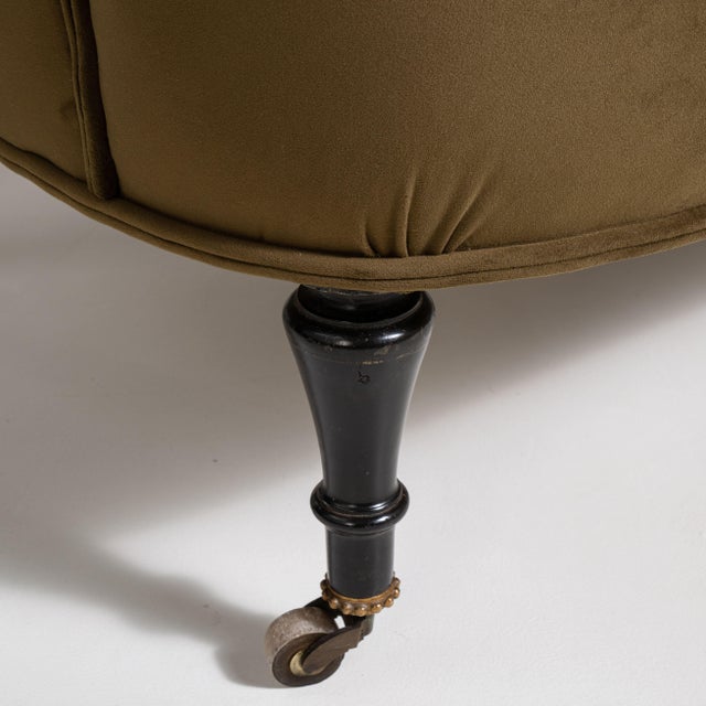 Napoleon III Velvet Upholstered Sofa, Second Empire Style, France, Circa 1880 For Sale - Image 13 of 14