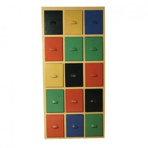 Multi-Color Storage Cabinet, 1950s For Sale - Image 5 of 8