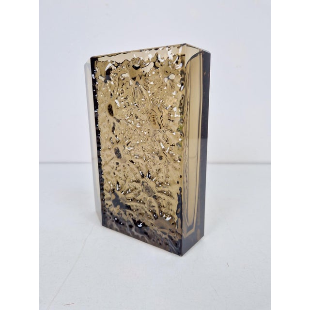 Vintage Czech Art Cut Glass Vase by Václav Hanuš for Desná Glassworks, 1970s For Sale - Image 4 of 9