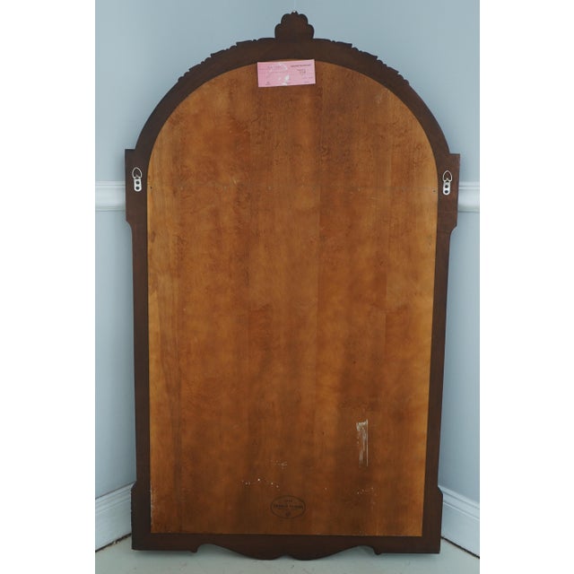 Henkel Harris Carved Mahogany Dome Top Wall Mirror For Sale - Image 9 of 11
