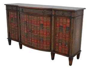 Theodore Alexander Vintage Leathertop Faux Book Sideboard