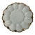 1950s Boho Chic Opaline Milk Glass Deviled Egg Plate With 22k Gilt Edge For Sale